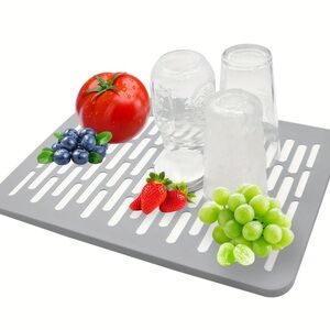 100% Stone Dish Drying Mat, Rapid Drying , Antibacterial Heat resistant Kitchen